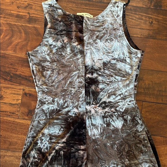 Ronnie Nicole | Chic Sleeveless brown velvet Tie-Dye Maxi Dress - Picture 9 of 13